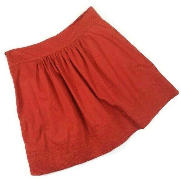 Odille Anthropologie Great Escape Burnt Orange Mini Skirt Women's Size 8P Petite - Picture 4 of 11